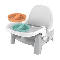 Summer Infant Deluxe Learn-to-Dine Feeding Seat – Infant and Toddler Feeding Chair and Booster Seat with Tray and 2 Snap-in Plates