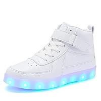Kids LED Light up Shoes USB Charging Flashing Light Up High-top Sneakers for Boys and Girls Child Unisex