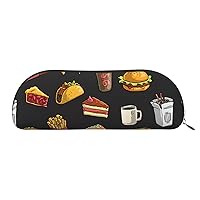 Chicken Leg Burger Drink Print Cosmetic Bags For Women,Receive Bag Makeup Bag Travel Storage Bag Toiletry Bags Pencil Case