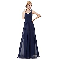 Ever-Pretty Womens Elegant One Shoulder Empire Waist Flowy Maxi Bridesmaids Dress 09768-USA
