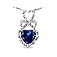 Solid 14k Gold Double Open Heart Halo Embrace Pendant Necklace