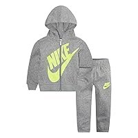 Nike Little Boys Fleece Zip Hoodie and Pants 2 Piece Set