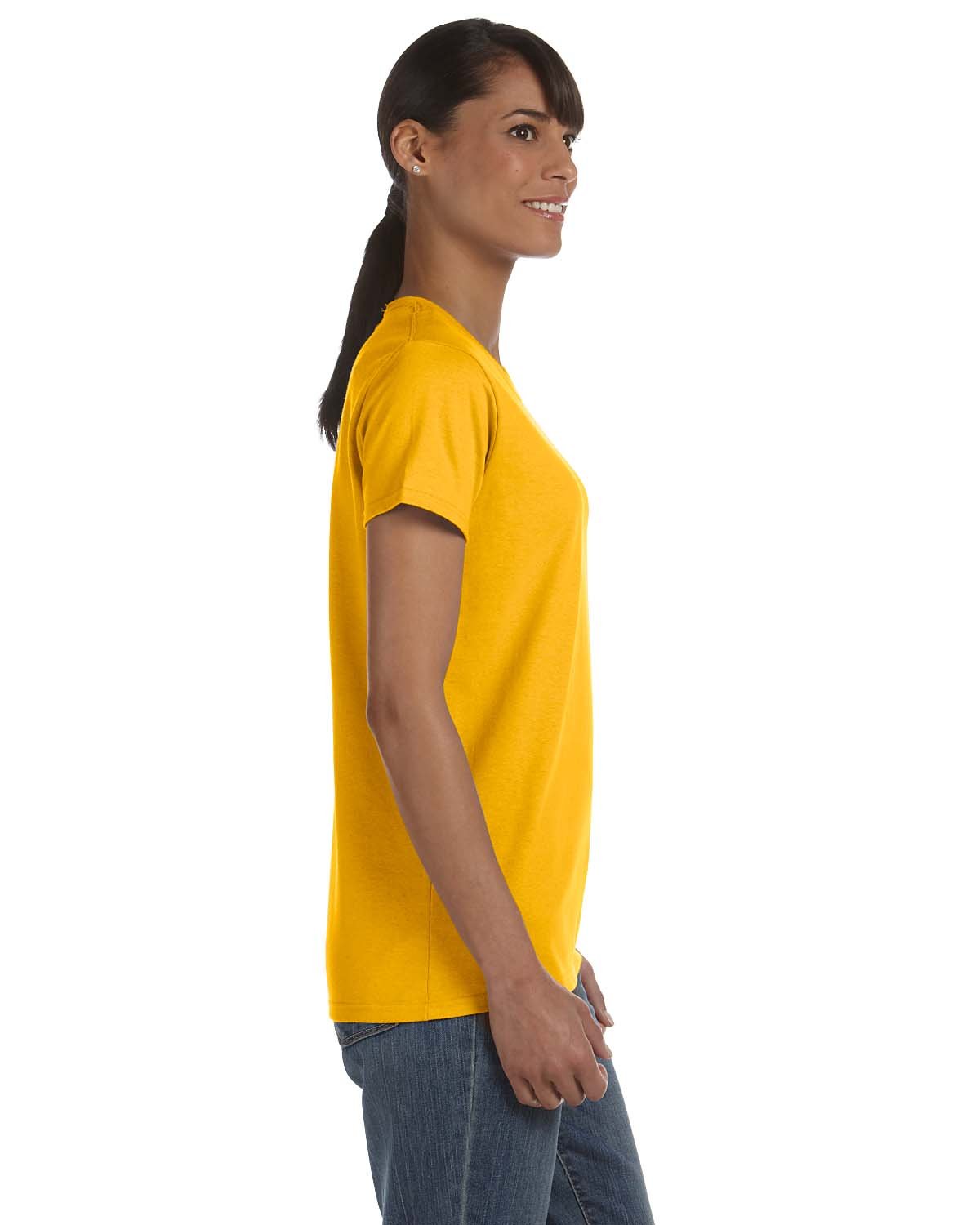 Gildan Women's Heavy Crewneck Cap Sleeve T-Shirt
