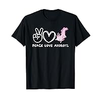 Peace, Love Axolotl Retro Axolotl Lover T-Shirt