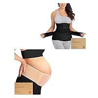 KeaBabies 3 in 1 Postpartum Belly Support Recovery Wrap and Maternity Belly Band for Pregnancy - Postpartum Belly Band - Soft & Breathable Pregnancy Belly Support Belt