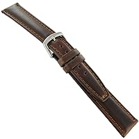17mm Hadley Roma Brown Genuine Oil-Tan Leather Padded Mens Watch Band 881 REG