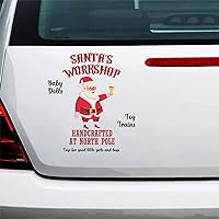 Christmas Santa's Workshop Baby Dolls Toy Trains Handcrafted at North Pole Decal Vinyl Sticker for Car Trucks Van Walls Laptop Window Boat Lettering Automotive Windshield Graphic Name Letter Auto Vehi