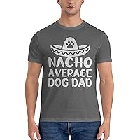 Men's Cotton T-Shirt Tees, Yorkshire Terrier Dad Graphic Fashion Short Sleeve Tee S-6XL