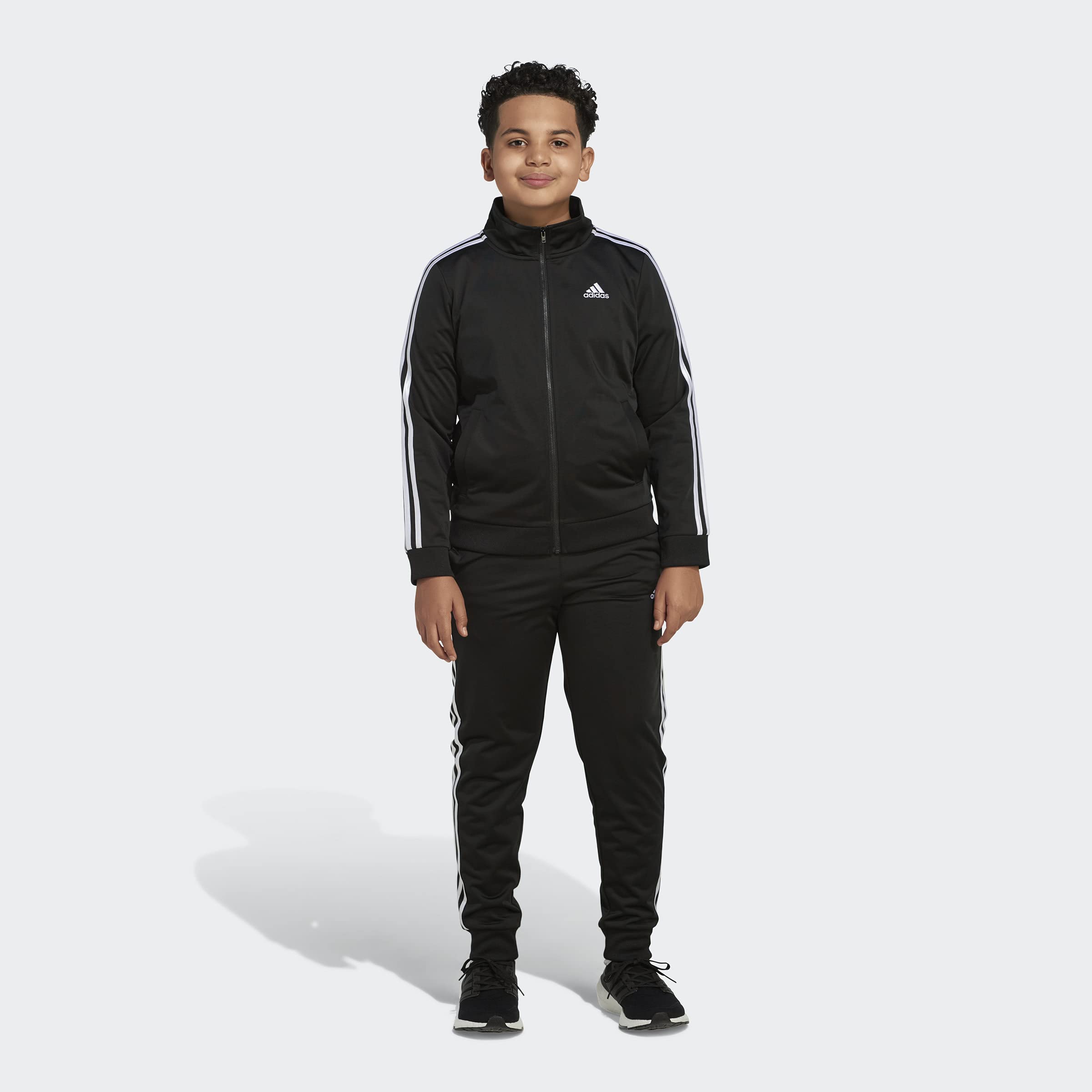 adidas Boy's Zip Front Iconic Tricot Jacket