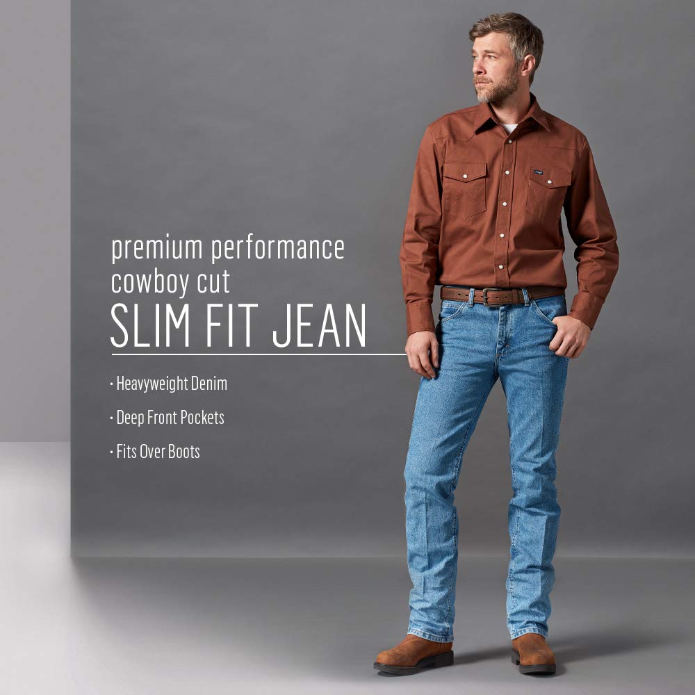 Mua Wrangler Men's Premium Performance Cowboy Cut Slim Fit Jean trên Amazon  Mỹ chính hãng 2023 | Giaonhan247