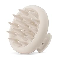 HEETA Scalp Massager Hair Growth, Scalp Scrubber with Soft Bristles, Integrated Silicone Design, Scalp Exfoliator for Dandruff Removal & Relax Scalp, Shampoo Brush Fit Wet Dry Hair Use,Oatmeal