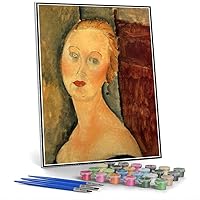 Paint by Numbers Kits for Adults and Kids Germaine Survage with Earrings Painting by Amedeo Modigliani DIY Painting Paint by Numbers Kits On Canvas