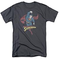 Dc Comics - Mens Desaturated Superman T-Shirt In Charcoal