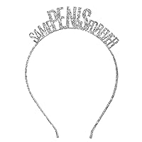RhinestoneSash Bachelorette Party Headband - Same Pen Is Forever Crown for Bride - Bridal Shower Gift