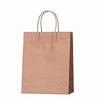 Kraft Bags 100 Pcs, Kraft Paper Bags with Handles Brown Paper Bags Great for Birthday Christmas Graduations Baby Showers Thanksgiving Halloween Easter Mother's Day Holiday Boutique-A-6x3x8in