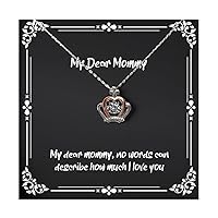 Mommy Gifts For Mom, My dear mommy, no words can describe how much I, Nice Mommy Crown Pendant Necklace, Jewelry From Daughter