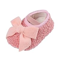 Size 2 Baby Shoes Baby Girls and Boys Warm Shoes Soft Comfortable Cotton Shoes Infant Toddler Bowknot Warming Shoes Princess Shoes Shoes Girls Size 4