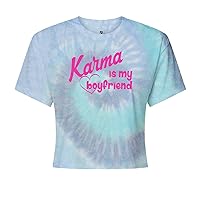 Expression Tees Karma is My Boyfriend Midnight ERAS Womens Cropped T-Shirt