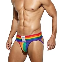 Arjen Kroos Men's Jockstrap Athletic Supporter Sport Jock Straps Male Underwear,rainbow,XXXL