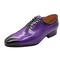 Men's Genuine Leather Handmade Brogues Oxfords Fashion Dress Formal Tuxedo Derby Shoes