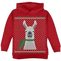 Animal World Big Llama Ugly Christmas Sweater Toddler Kids Pullover Hoodie Holiday Xmas Hooded Sweatshirts