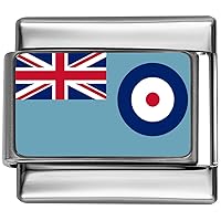 RAF ENSIGN Flag Photo Italian 9mm Link PC266 Fits Traditional Classic