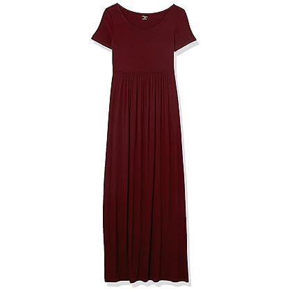 Daily Ritual Women's Jersey Short-Sleeve Empire-Waist Maxi Dress