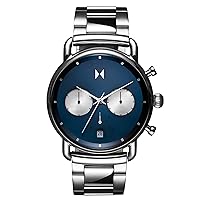 MVMT Blacktop II Analog Watch - Vintage Chronograph Watch for Men - Water-Resistant Watch 5 ATM/50 Meters - Premium Minimalist Men’s Watch - Stainless Steel - Interchangeable Bands - 42mm & 47mm