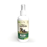 Pet Naturals Flea and Tick Prevention Spray with Natural Oils for Dogs and Cats, 8 Ounce - Safe for Bedding and Collars - Clean, Non Sticky Ingredients