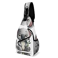 Chest Bag Sling Bag for Men Women Cartoon Koala Sport Sling Backpack Lightweight Shoulder Bag for Travel