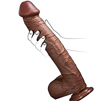 13.1” Huge Black Dildo Long with Strong Suction Cup Dildos for Women Mens Anal, Lifelike Realistic Penis Consolador Hands-Free Adult Sex Toys Couple Play