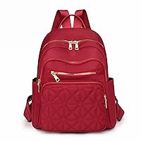 Women Backpack Purse Mini Backpack Travel Backpack Multipocket Small Backpack Lightweight Handbags Daypack (Red)