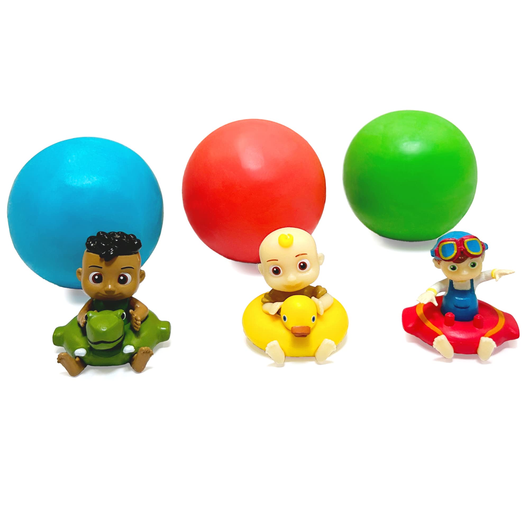 Cocomelon: Kids Soap Balls with Toys Inside — 3pk Includes Shark JJ, Ballerina CeCe, & Skipper JJ, Fun Pack from Cool Clean Toys