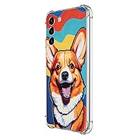 Galaxy S24 Plus Case,Colorful Corgi Dog Pop Art Drop Protection Shockproof Case TPU Full Body Protective Scratch-Resistant Cover for Samsung Galaxy S24 Plus