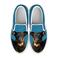 Kid's Slip Ons-Amazing Dogs Print Slip-Ons Shoes for Kids (Choose Your Breed) (3 Youth (EU34)