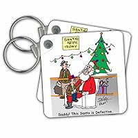 3dRose Key Chains Dale Hunt about Department Store Santas during Christmas (kc-3375-1)