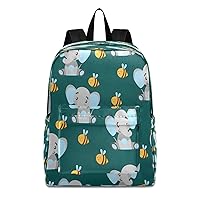 Elephant School Backpack for Kid 5-19 yrs,Elephant Backpack Childen School Bag Polyester Bookbag,1