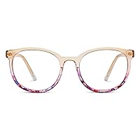 Oprah's Favorite Women's That's a Wrap Round Blue Light Blocking Reading Glasses - Champagne +3.00