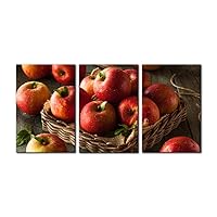 Food Canvas Wall Art Print Red Apples in a Basket Painting Wall Decor for Living Room Home Kitchen Decoration Fruit Gallery Wrapped Posters and Prints Ideal Gifts - 16