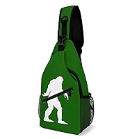 Oregon Bigfoot Sling Backpack Crossbody Chest Bag Print Shoulder Bag Travel Daypack for Sports Running Hiking