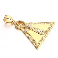 Stainless Steel Jewelry Male Necklace Triangle Cross Titanium Steel Pendant