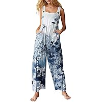 Rompers For Women Summer Casual, Women's Overalls Jumpsuits Adjustable Straps Sleeveless Cute Comfy, S XXXXXL