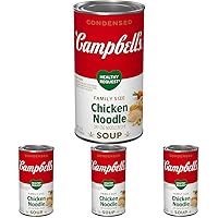 Campbell's Condensed Healthy Request Family Size Chicken Noodle Soup, 22.4 Ounce Can (Pack of 4)