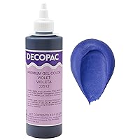 DecoPac Premium Gel Food Coloring | Violet Food Coloring For Baking | 8oz | Color Buttercream, Fondant, Frosting & Piping Gel, Food Safe, Highly Concentrated Gel, 8 oz - Violet