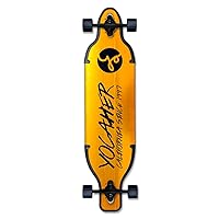 Yocaher Aluminum Gold or Black Skateboards Longboard Drop Through Deck ONLY or Complete Long Board, for Boys, Girls, Kids, Teens and Adults and for Beginners to Professionals