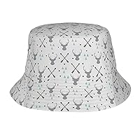 Hawaii Flower Print Unisex Bucket Hat Lightweight Cute Polyester Bucket Hat for Travel, Fishing,Sun Hat