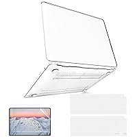 B BELK Compatible with MacBook Air 13 inch Case 2021-2018 Release A2337 M1 A2179 A1932, Clear MacBook Air Case + 2 Keyboard Covers + Screen Protector