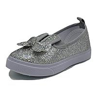 Girl's Flat Sneaker Kids Slip On Glitter Casual Oxford Outdoor Shoes