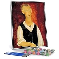 Paint by Numbers for Adult Kits Young Farmer Painting by Amedeo Modigliani DIY Oil Painting Paint by Number Kits