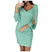 Midi Dress for Women, Mexican Ethnic Style Embroidered Tunic Dresses Vintage Off Shoulder V-Neck Beach Dress